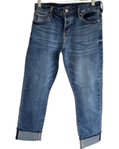 Dear John Blaire Cuffed High Rise Cropped Straight Jeans Womens 25 Distr... - $20.74
