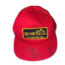 Grose Excavating Elkhart, IN Vintage Snapback Trucker Style Hat (Stains) - $13.88