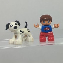 Legos Duplo Figures Boy and Dalmation Dog Lot of 2  - £8.92 GBP