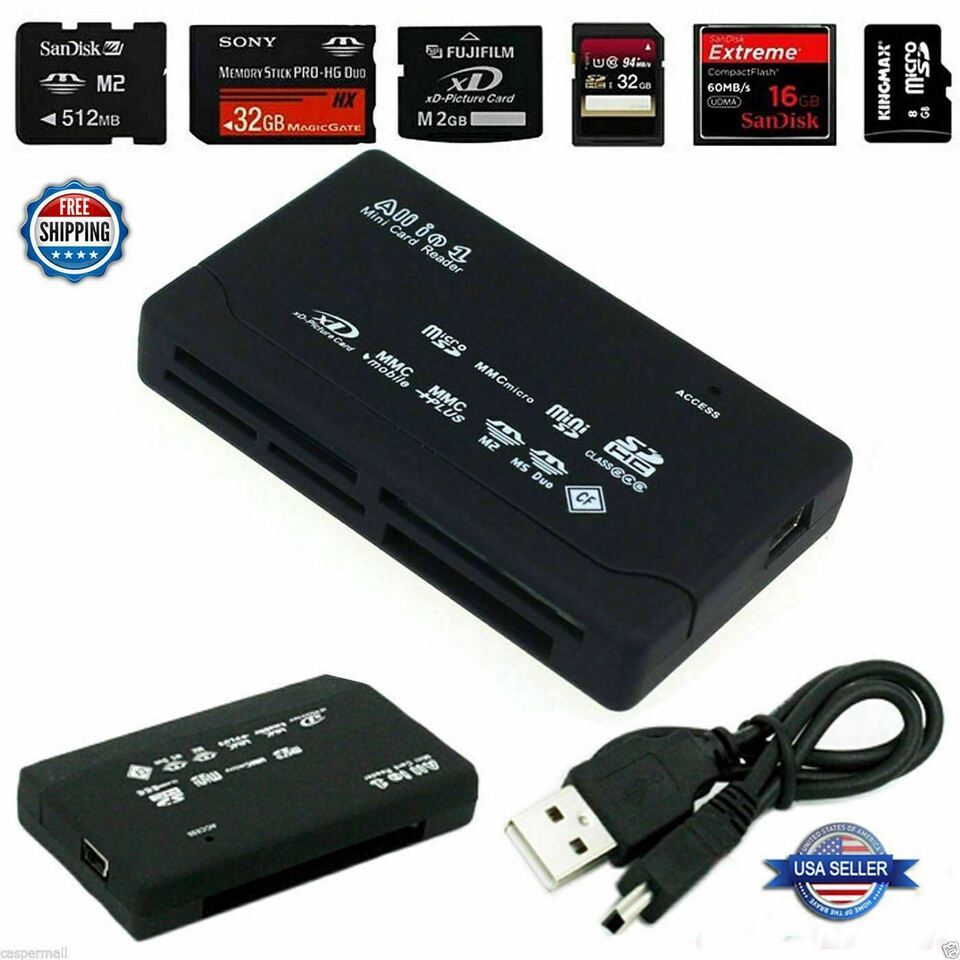 Mini Memory Card Reader 26-IN-1 USB 2.0 High Speed  For CF xD SD MS SDHC - $6.68