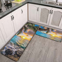 Non-slip two-piece M kitchen mat  Sunset | Flannel - £37.36 GBP