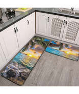 Non-slip two-piece M kitchen mat  Sunset | Flannel - £37.36 GBP