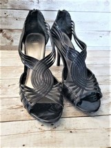 Elle Heels Mariel Black Open Toe High Heels Size 8.5 M - $15.99