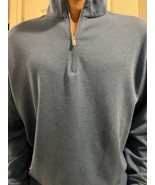 Peter Millar Sweater Mens L Light Blue 1/4 Zip Pullover Golf Preppy Cotton - $352.87 MXN