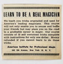 1944 American Institute For Professional Magic Advertisement Magicians F8A - $375.23 MXN