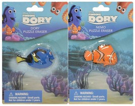 Finding Dory Molded Dory &amp; Nemo Puzzle Eraser Toy Figure Set - 2 Pack - £8.65 GBP