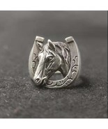 925 Silver Plated Horse Ring for Men Women,Punk Hip Hop Ring - €10,41 EUR