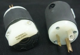 LOT OF 2 NEW HUBBELL HBL5366C PLUGS 20A 125V, 5-20P - $25.95