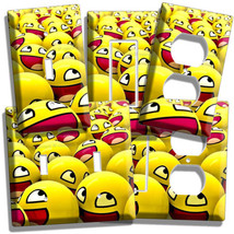 Yellow Smiley :-) Funny Emoji Smile Smiling Cute Face Light Switch Outlet Plate - £13.48 GBP+