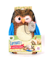 Hartz Captivate Cat Toys Silver Vine &amp; Catnip 20&quot; Owl Play Mat Lay Flat ... - $487.57 MXN