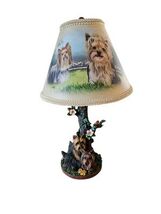 Yorkshire Terrier Accent Lamp By Linda Picken Bradford Exchange Youthful... - $147.00