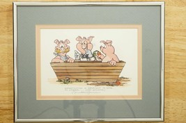 Illustrated Cartoon Art Robert Marble Three Pigs Sophistication is Impor... - $34.64