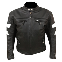 Keanu Reaves Leather Jacket Real Cowhide Leather Fashion Black Biker Lea... - $209.99