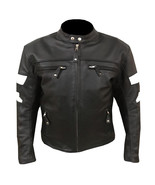 Keanu Reaves Leather Jacket Real Cowhide Leather Fashion Black Biker Lea... - $209.99