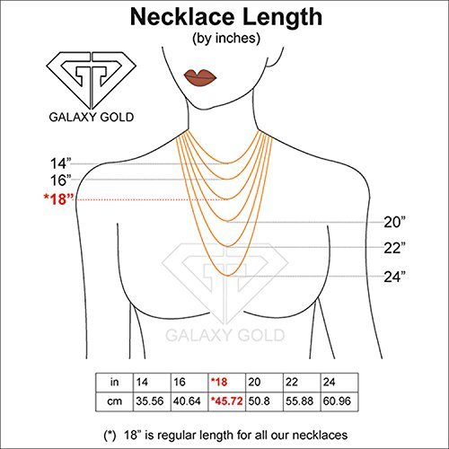 Galaxy Gold GG 16" Inch High Polished 14K Solid Yellow Gold Necklace GRADE AAA P Item image 12