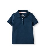 Wonder Nation Girls School Uniform Short Sleeve Interlock Polo, Blue Siz... - $273.70 MXN