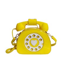 2022 Telephone Shape Creative Shoulder Bags For Girl and Women Personality Purpl - £44.29 GBP