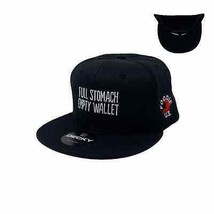 Foodie Full Stomach Empty Wallet All BLK Snapback Hat - £15.80 GBP