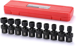 MIXPOWER 10-Piece 3/8&quot; Drive Shallow Universal Impact Socket Set, Metric... - $57.99