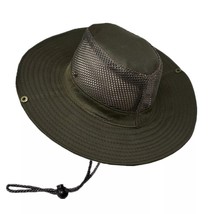 Summer Bucket Boonie Mesh Cool Hat Sun Wide Brim Solid Cap Fishing Hats ... - $14.99