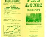 Pine Acres Resort Brochure &amp; Rates Sheet Amador County Pine Grove Califo... - £35.26 GBP