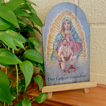 Our Lady of Guadalupe with Juan Diego 12&quot; Arch Wood Plaque,  New #AB-170 - €20,56 EUR