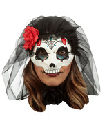 Day of the Dead DOD 23017 Sugar Skull Bride Catrina with Black Veil Late... - £15.51 GBP