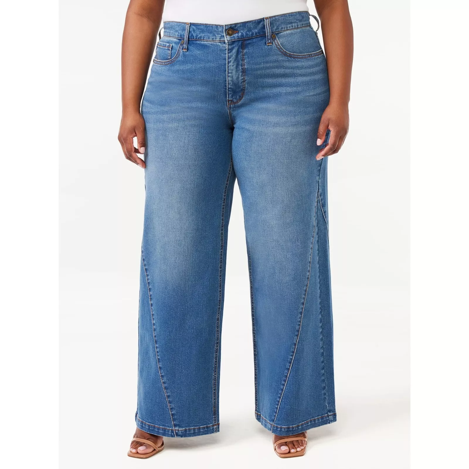 Sofia Jeans Women&#39;s Diana Palazzo Super High Rise Jeans, Plus Size 20W - $18.00