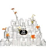 Arme Glass Bud Vase Set Of 32 Pcs，Small Glass Vases For Flowers，Clear Bu... - £45.77 GBP