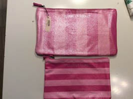 NEW Lot of 2Cosmetic Bag Victoria secret Pink Fabric Women’s - £12.57 GBP