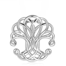 925 Sterling Silver Tree of life Pendant Neckalce Women Sliver Chain Elegant Cel - £21.57 GBP