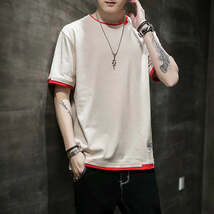 Stylish Men's Summer Two-Piece Spliced Pullover T-shirts - $12.00