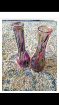 set of 2 Multicolored Glass Bud Vase 9" - $44.99