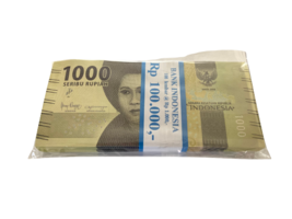 Indonesia 100,000 Rupiah / 1000 Rp x 100 Banknotes, 2021, UNC - Full Bundle - £29.42 GBP