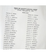 1995 Bangor &amp; Aroostook Railroad Retirees Banquet Guest List Elks Club D... - $19.99