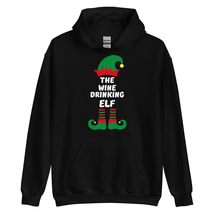 The Wine Drinking Elf Funny Christmas Hoodie| Matching Christmas Elf Group Gift  - £27.02 GBP+