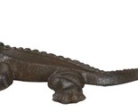 Pack Of 2 Cast Iron Reptile Animal Gecko Lizard Rustic Metal Figurine 7.5&quot;L - £17.43 GBP