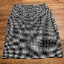 Ann Taylor Black White Patterned 100% Silk Pencil Skirt Womens Size 4 Ca... - £23.99 GBP