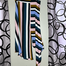 Topshop Asymmetrical Striped Button Up Skirt - £19.35 GBP