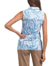 NWT PUMA Blue & White Sandstone Matter Sleeveless Polo Golf Shirt - M L XL XXL image 2