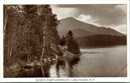 Vtg Postcard 1920s Lake Placid New York NY - Sunset at Lake Undercliff UNP - £10.80 GBP