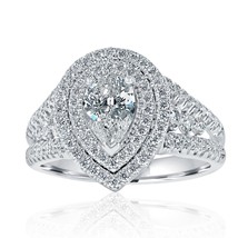 Authenticity Guarantee 
1.59 Ct Pear Cut Diamond Engagement Ring 14k White Go... - £2,659.01 GBP