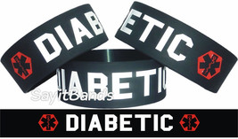 Diatetes Medical Bracelet Alert Diabetic Jewelry Wristband Black White F... - £5.50 GBP
