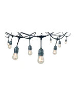 Hampton Bay 24ft 12-Light Edison Black String Lights Indoor/Outdoor LED ... - $31.26