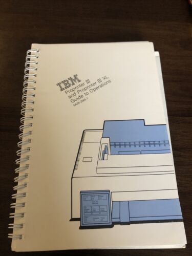 Vintage IBM Proprinter Guide to Operations 1989 PN Good Condition - $9.90