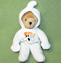 Kids Of America Teddy Bear Ghost Stuffed Animal Halloween Costume White Tan Toy - £8.49 GBP