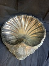 Vintage Silver-Plated Scalloped Shell Footed Dish Dodge Inc. LA-NY 12” - £18.59 GBP