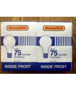 [8 Pack]  A19 Inside Frost Light Bulbs, 75 Watt, 1220 Lumens Old School ... - $67.91 CAD