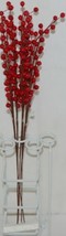 Unbranded Red Holly Berry Stems 16 Inches Set Of Five Decoratations - $14.95