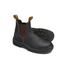Steel Toe Elastic Side Slip-On Boots, Kick Guard, Water Resistant, Stout Brown,  - $311.38